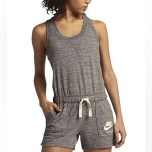 Nike Sportswear Gray Gym Vintage Romper Jumpsuit Sz(M)